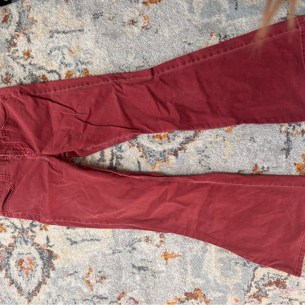 Red Flared Jeans